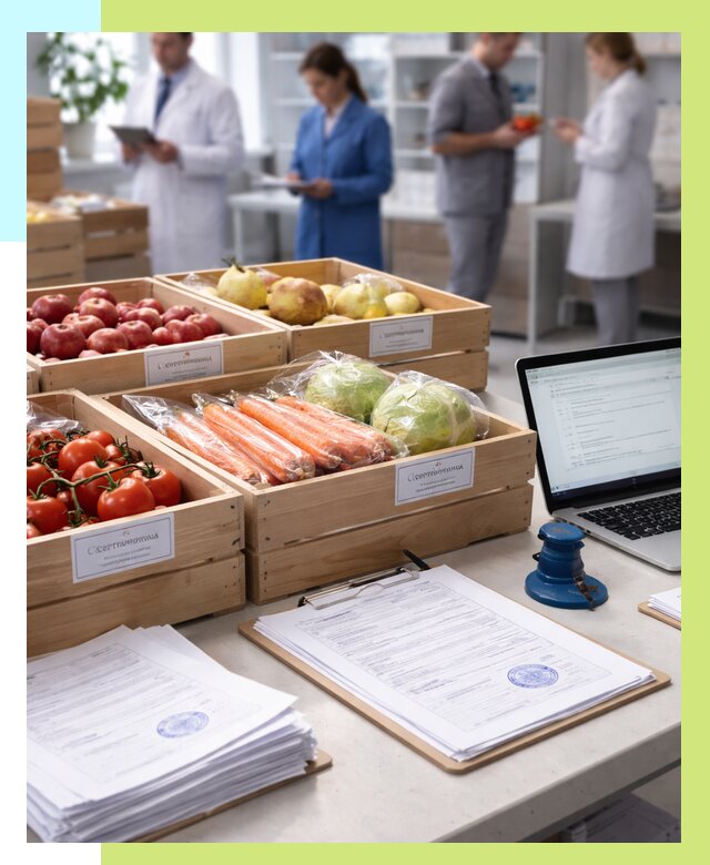 Сертификация овощей и фруктов в Гулькевичах от 8818 р. | Алешин-Гль
