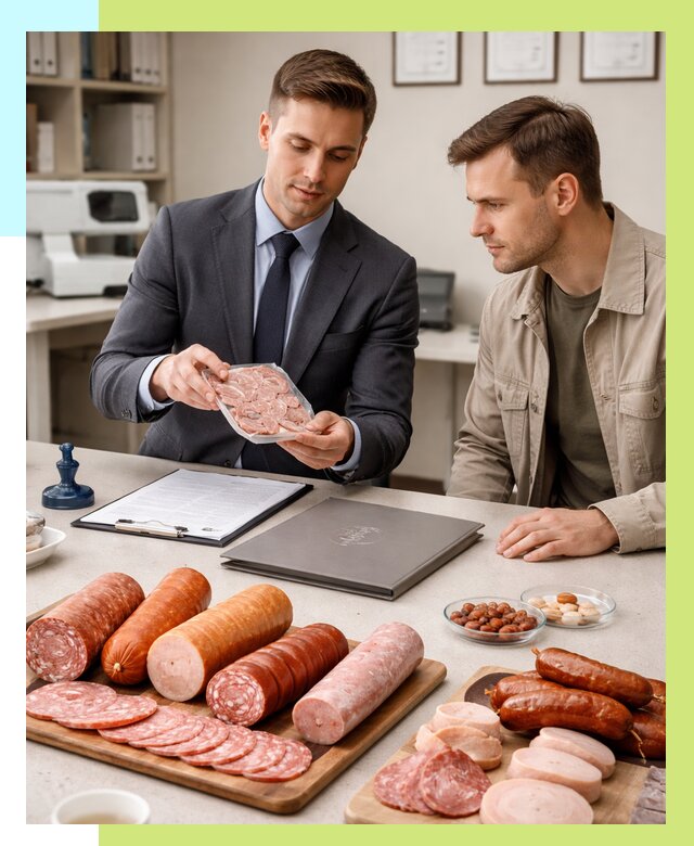 Сертификация колбасных изделий в Гулькевичах от 7781 р. | Алешин-Гль