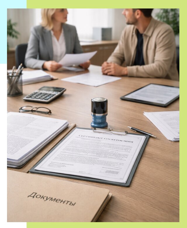 Сертификат соответствия на продукцию в Гулькевичах от 15561 р.|Алешин-Гль